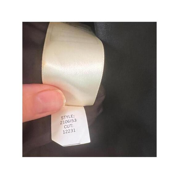 Leon Max Black Pleated Vneck Snap Sleeve Side Zipper Short Sleeve  Dress 8 - Picture 6 of 10